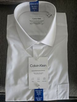 Calvin Klein Men’s Dress Shirt – White – Regular Fit – New With Tags