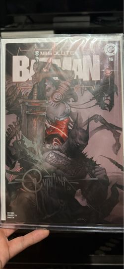 Absolute Batman #16 Signed and Full Cover Remark by Dan Quintana