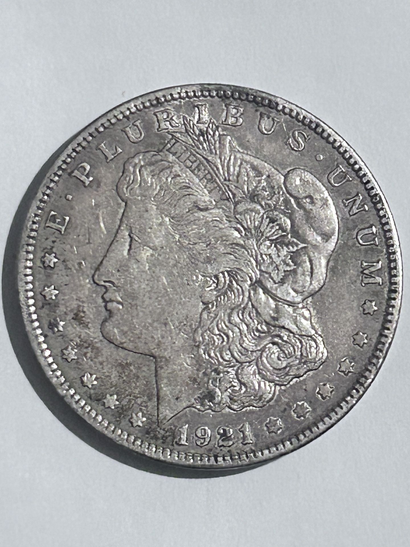 Morgan Silver Dollar 1921 AU58 Grade