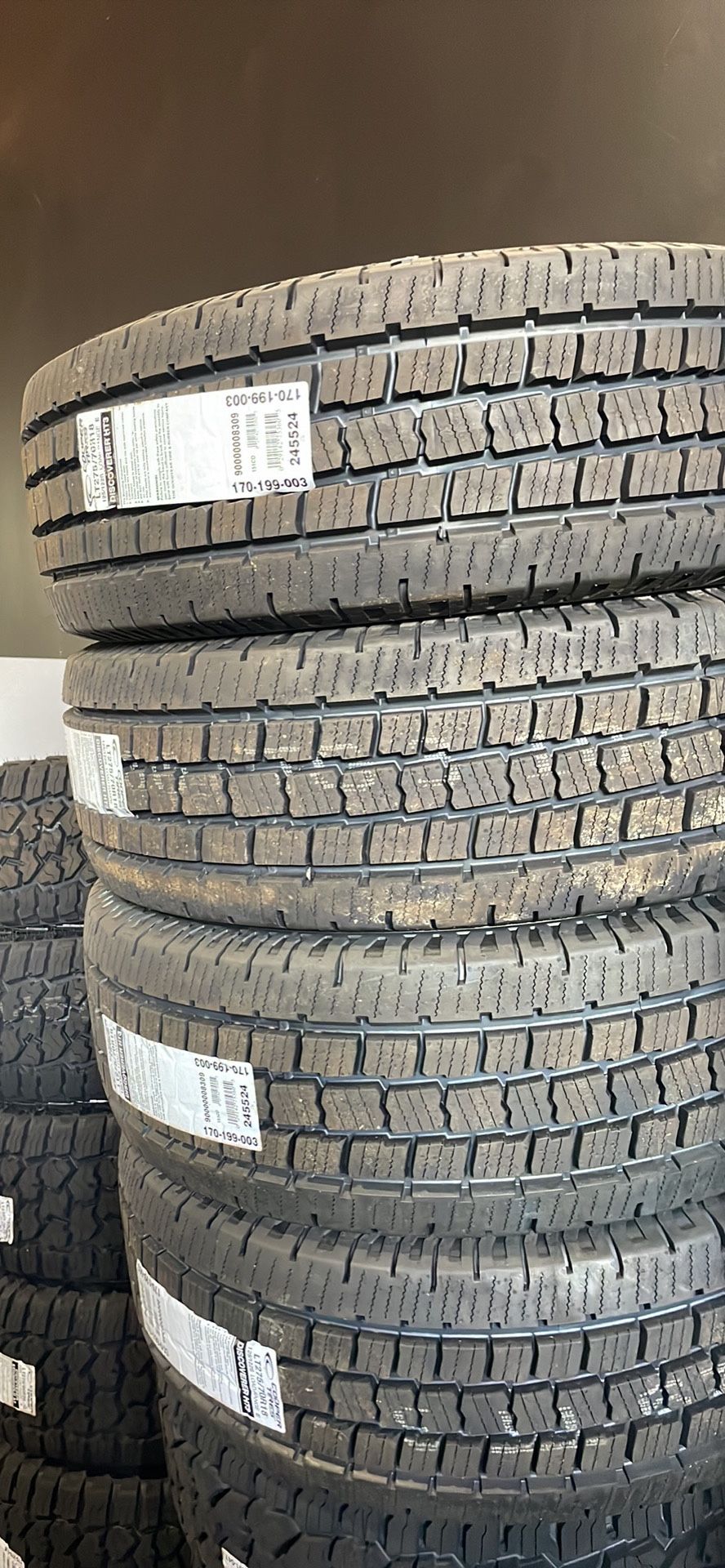 LT 275-65-18 COOPER DISCOVERER HT All Season Tires installed (4) New 50,000 Mile Warranty-We Finance