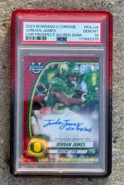 San Francisco 49ers  Jordan James PSA 10 Rookie Auto Lot (5 Cards) - Former Oregon RB - Low Pop