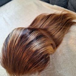 100 Percent Human  Lace Front Wig Free Parting 