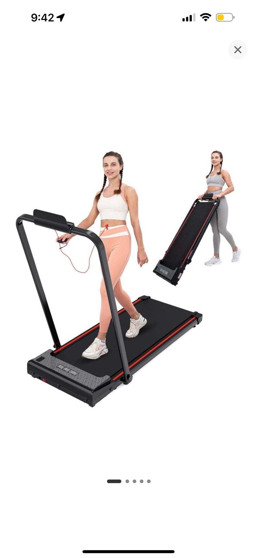CITYSPORTS Folding Treadmill, in Under Desk Walking Pad