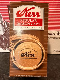 Kerr Regular Mason Quart Canning Jars with lids