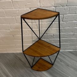 Wood 3 Tier Corner Shelf