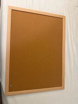 Cork Bulletin Board with Wood Frame