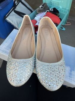 Silver Flats Size 9