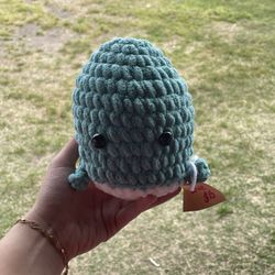 crochet whale, handmade plushie