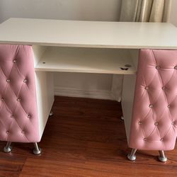 Pink Nail Tech Desk