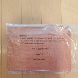 A New Day Women's Coral Pink Alligator Printed Large Wristlet Zip Pouch