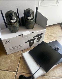 Camera, Solar Powered, 4G LTE Cellular Security Camera, 360° Live