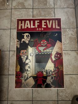 Half Evil Vintage Movie Poster