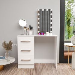 New Small Vanity Desk With Mirror