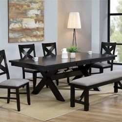 Havana Espresso-Gray Dining Set /Dining table and Chairs 