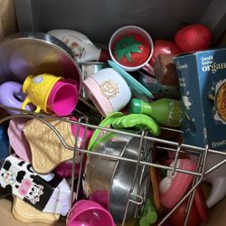 Bag of Kitchen Play Food Toys