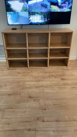 Wood Cubby Storage Shelf Unit