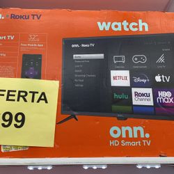 Onn Roku Tv 32" HD Smart Tv Brand New 
