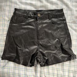 Leather Shorts Black 