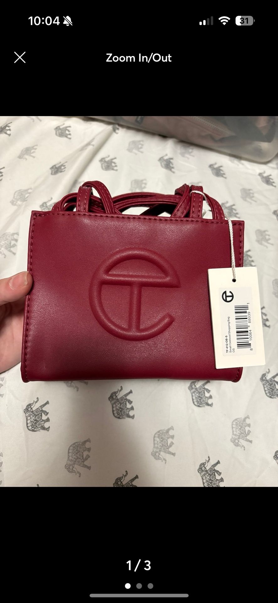 NWT Oxblood Telfar Small Shopper Bag