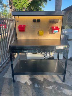 Multipurpose Workbench with Lighting and Outlet