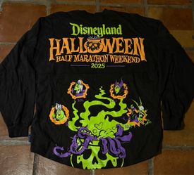 Disney Halloween 2025 Half Marathon M Spirit Jersey Black Glow In The Dark NWT