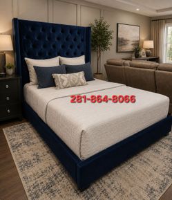 New blue Queen Bed Frame