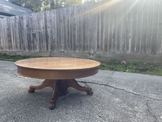 Antique Solid Oak Coffee Table 