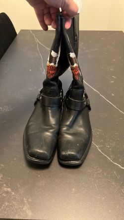 Harley Davidson black leather original motorcycle boots. Size 11