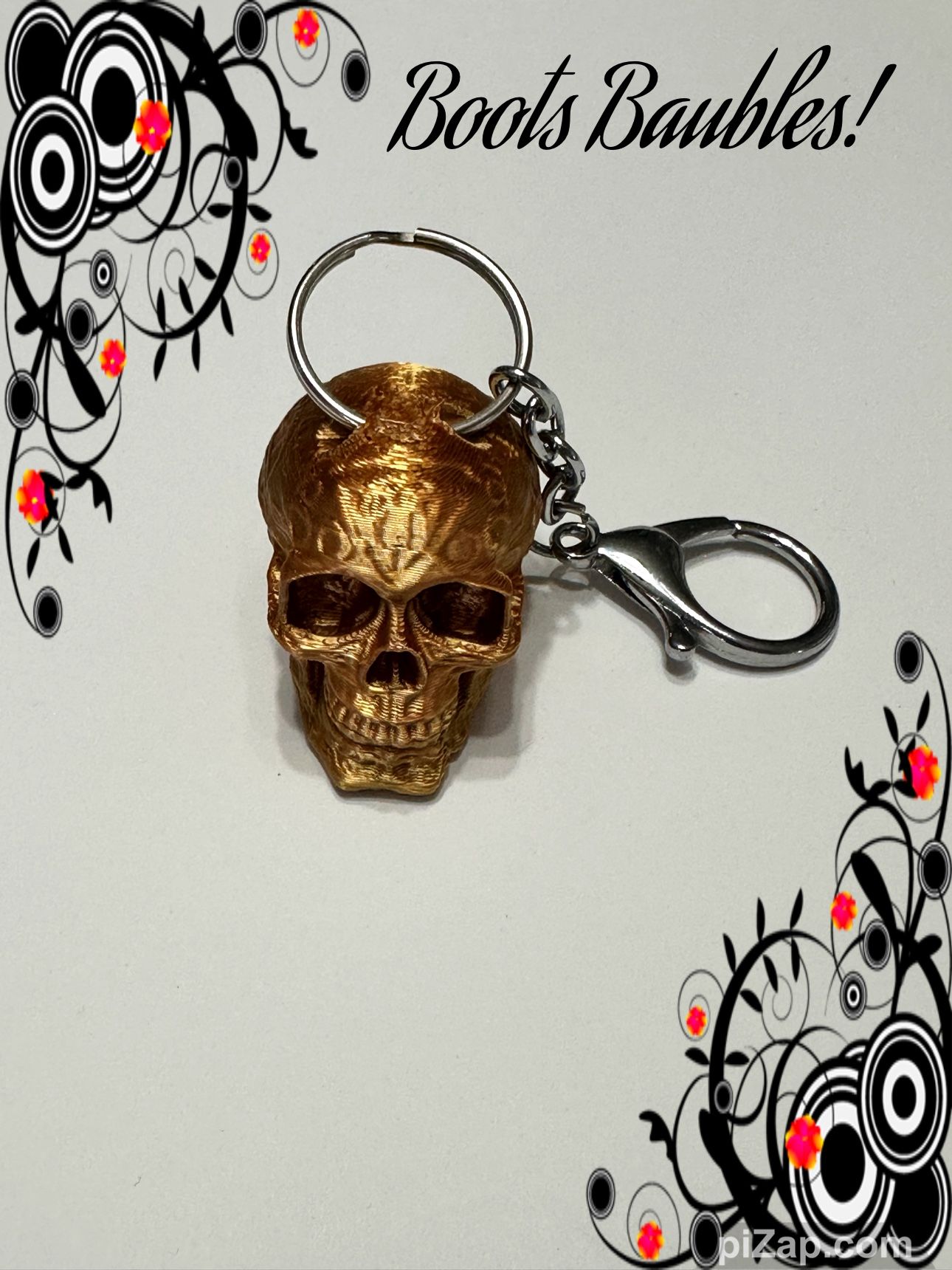 Skull Keychain Purse Clip