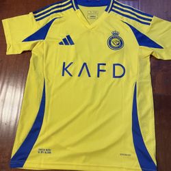 Adidas Al Nassr Ronaldo 7 Home Jersey Yellow Blue Soccer Shirt Men S NWT