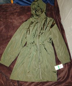 Olive Green Hooded Michael kors Jacket with Tags