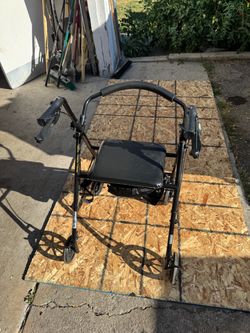 Black Rollator Walker with Seat