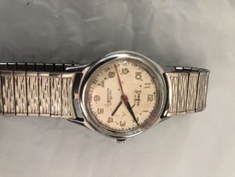 Vintage Landau Pilot Watch Hand Wind 17 J Swiss Made 