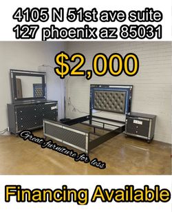 King size led bedroom set brand new