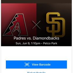 Padres Vs Diamondbacks SUNDAY (6/9)