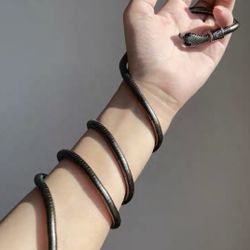 Vintage Snake - Shaped Wrap Bracelet