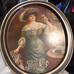 Vintage Pepsi Cola Plate Metal Very Collectible Great Condition