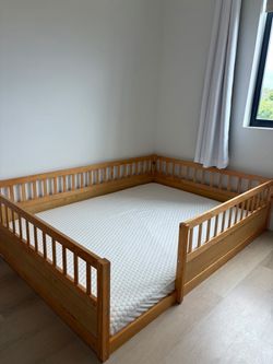 Montessori Floor Bed with Safety Rails