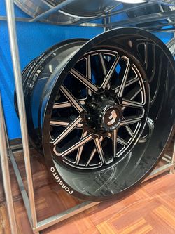 Brand New 24x12 Forgiato FT03 Wheels – Gloss Black Milled | 8x165.1