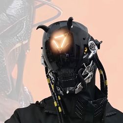 Cyberpunk LED Full Face Helmet Mask