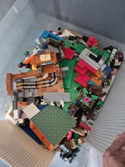 Large Lot of Mixed LEGO Bricks and Baseplates