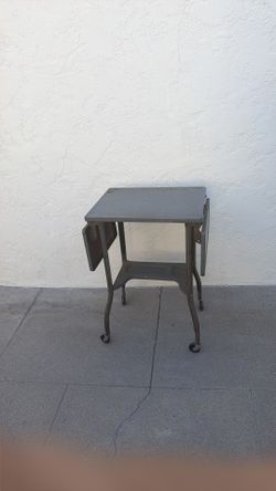 Vintage MCM Industrial Typewriter Table