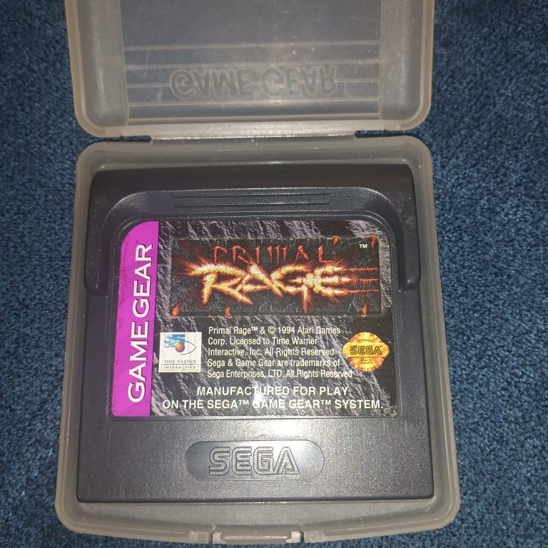 Primal Rage SEGA Game Gear Cartridge