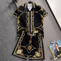 Versace 2025 LOGO full print suit