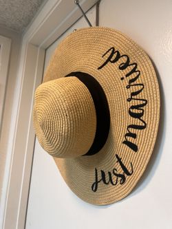Just Married Straw Hat