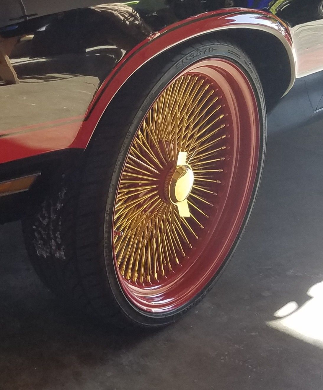 22" custom wire wheels (American steel)