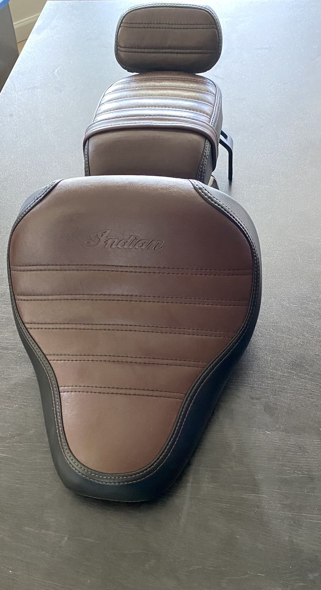 Indian Scout Bobber Comfort Seat & Indian Scout Bobber Passenger Seat with Backrest