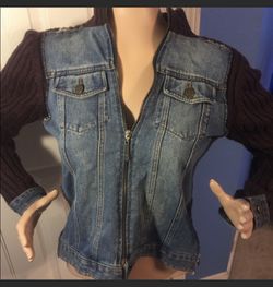 Women’s Sweater Jean Jacket