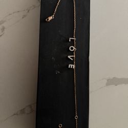 14k Rose Gold Natural Diamonds Anklet 