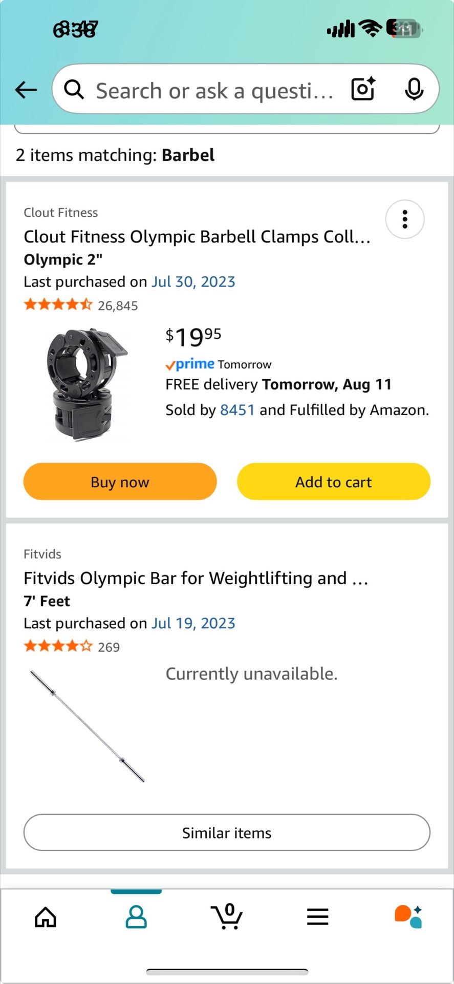 Olympic Bar For Weightlifting + Weights